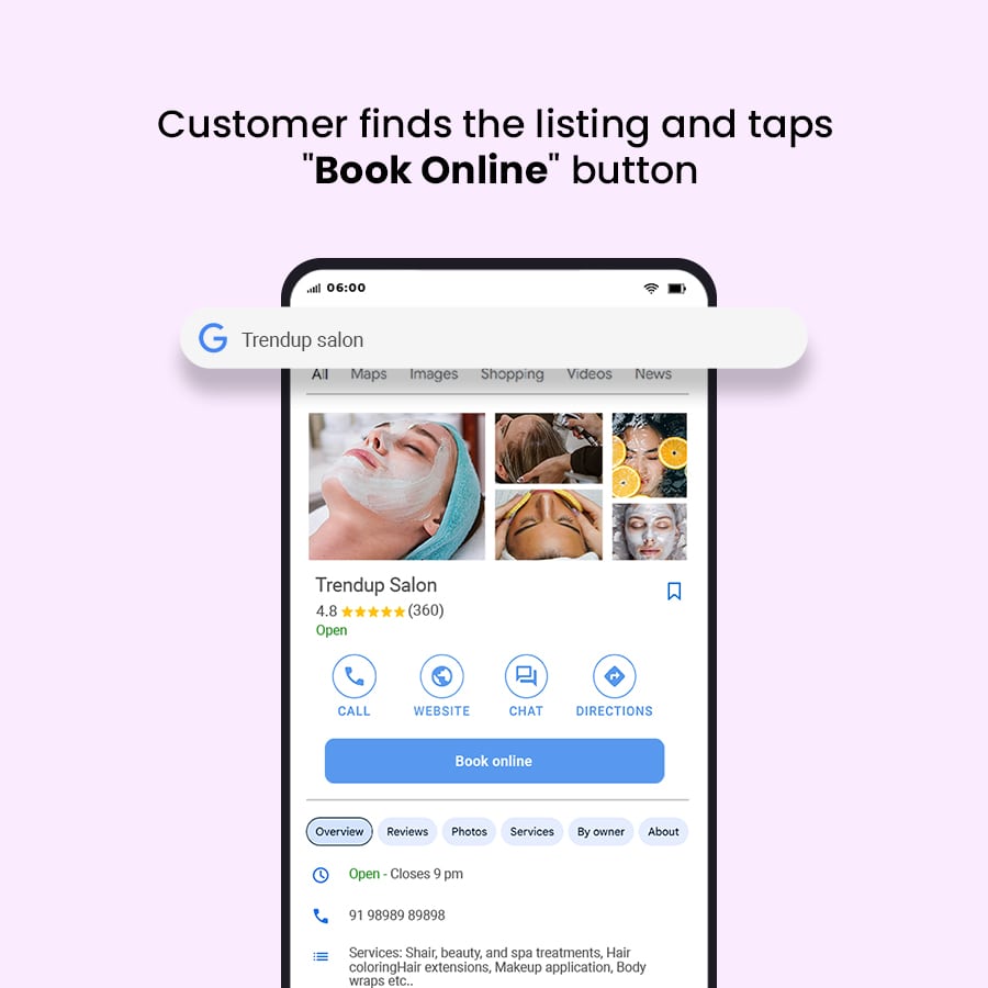 google book online button